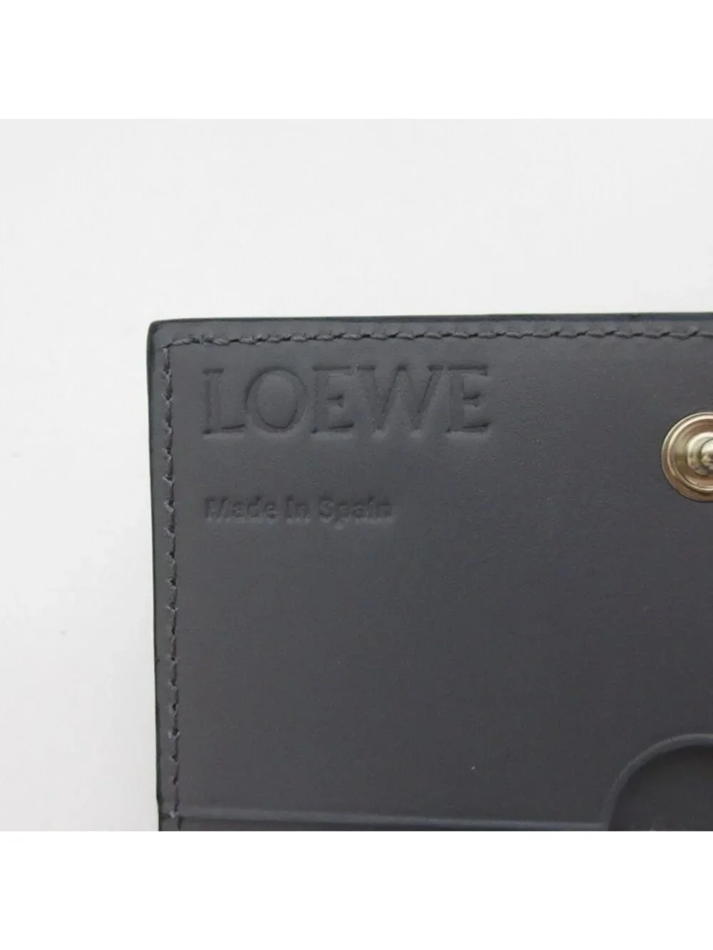Loewe Anagram Calfskin Card Case Business Navy